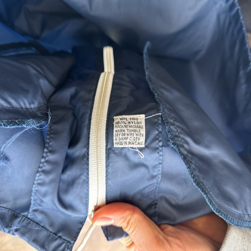 Vintage 80s Lacoste Jacket Men's Large‎ Blue Windbreaker Waterproof Golf 6067 - Picture 8 of 13